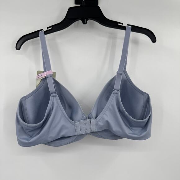 NWT Bali Women's Underwire Padded T Shirt Bra Adjustable Straps Blue Size 42D - Picture 3 of 5